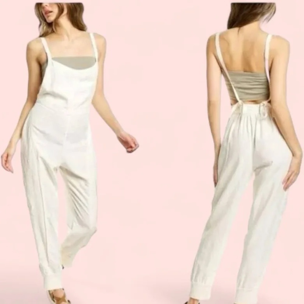 FP Movement Split Rock ivory overalls